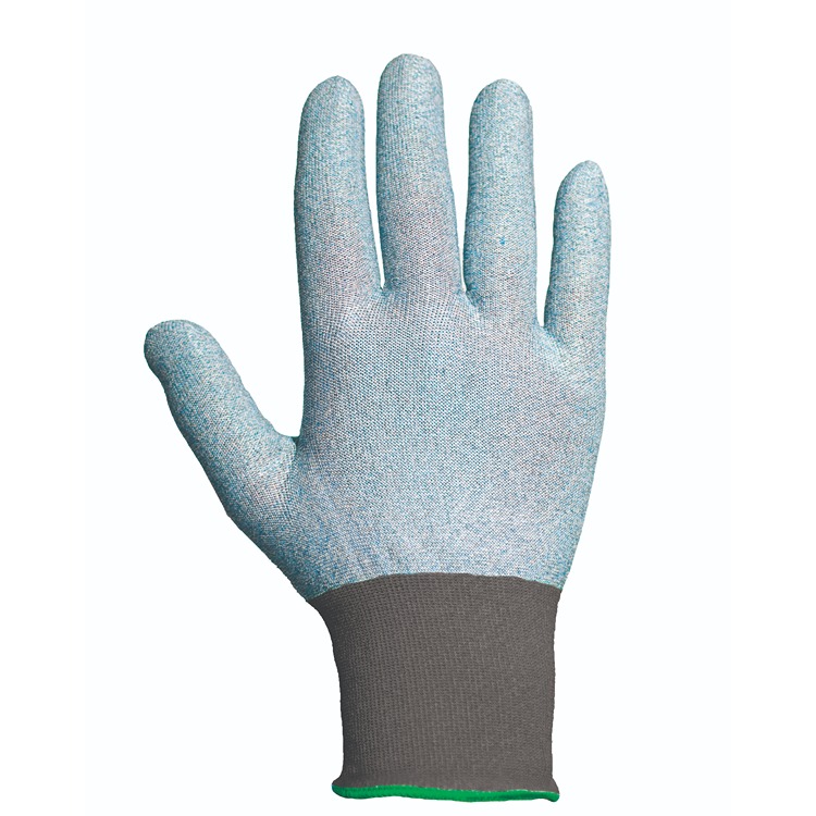Traffi TG715 Blue Yarn Work Gloves, Size M, Uncoated Coating