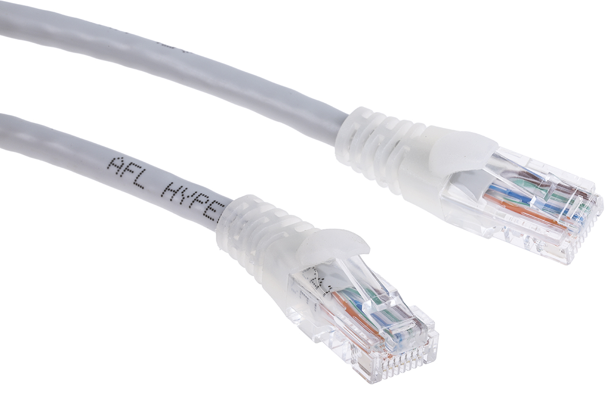 556-667 RS PRO, 3 m Cat5e Ethernet Cable, Grey RJ45 to Male RJ45 Male Polyvinyl Chloride Sheath, U/UTP