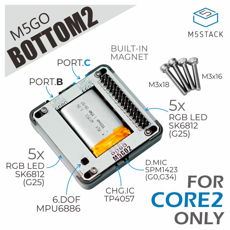 a014-c M5Stack A014-C Expansion Board for use with M5Core2