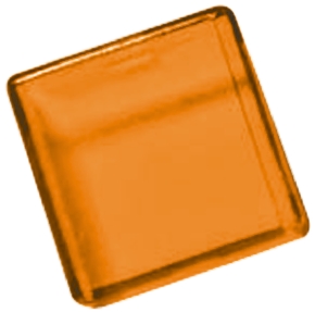 APEM Panel Mount Indicator Lens Square Style, Amber, 18 mm Long