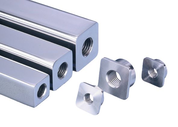 Nu-Tech Engineering Square Stainless Steel Tube Insert, 3000 kg Static Load Capacity