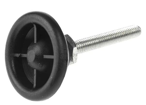 Nu-Tech Engineering M6 40 mm Dia. Adjustable Foot, Polyamide Reinforced Nylon, 300 kg Static Load Capacity 10 ° Tilt