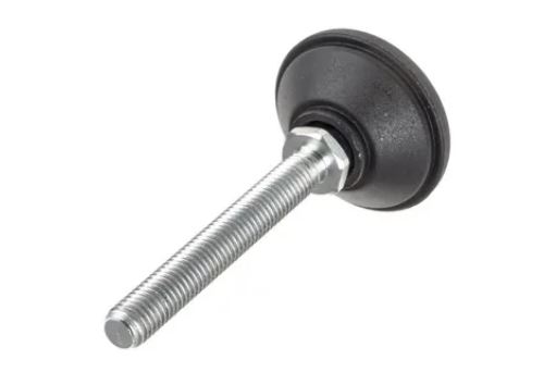 Nu-Tech Engineering M8 40 mm Dia. Adjustable Foot, Polyamide Reinforced Nylon, 450 kg Static Load Capacity 10 ° Tilt