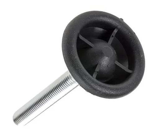 a040004 Nu-Tech Engineering M8 40 mm Dia. Adjustable Foot, Polyamide Reinforced Nylon, 450 kg Static Load Capacity 10 ° Tilt