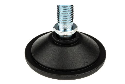 a040014 Nu-Tech Engineering M10 50 mm Dia. Adjustable Foot, Polyamide Reinforced Nylon, 500 kg Static Load Capacity 10 ° Tilt
