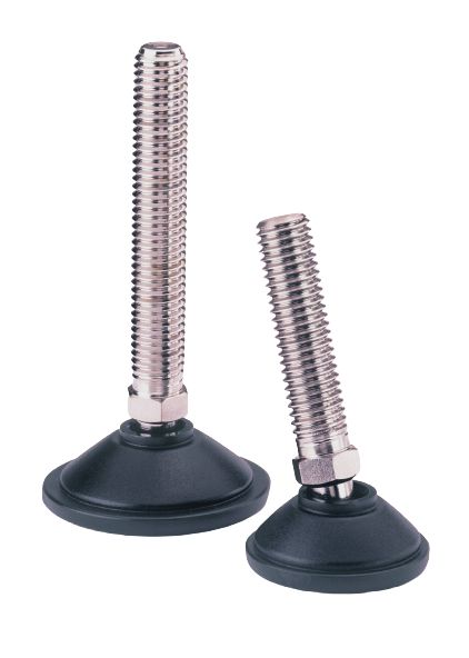 Nu-Tech Engineering M8 40 mm Dia. Adjustable Foot, Stainless Steel, 450 kg Static Load Capacity 10 ° Tilt Angle
