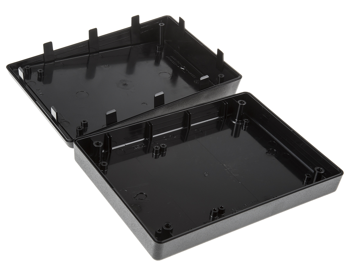 a0514009 OKW DeskCase 138 Series Black ABS Desktop Enclosure Sloped Front, 190 mm 54 mm, 138 mm