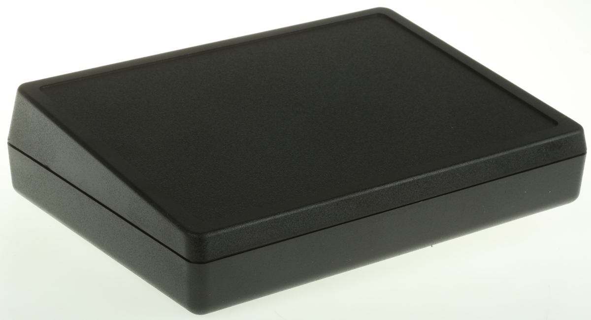 OKW DeskCase 138 Series Black ABS Desktop Enclosure Sloped Front, 138 mm 47.5 mm, 190 mm