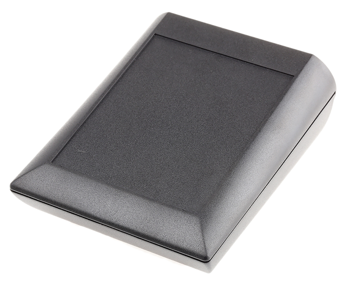 OKW Comptec Series Black ABS Desktop Enclosure Sloped Front, 120 mm 63 mm, 150 mm