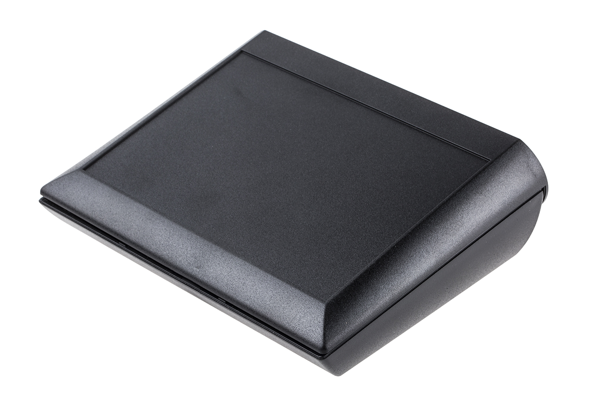 a0620109 OKW COMTEC 200 Series Black ABS Desktop Enclosure Sloped Front, 200.00 mm 62.8 mm, 148.00 mm