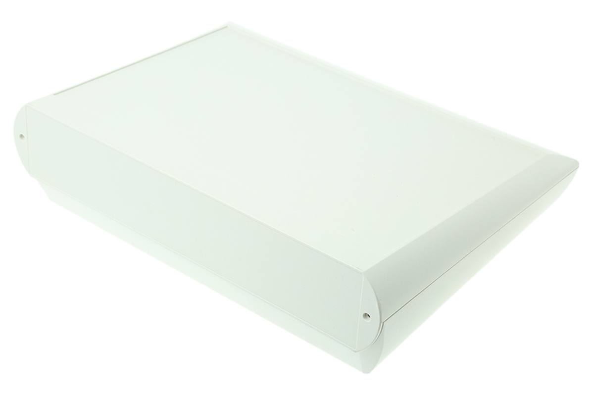 OKW Comptec Series White ABS Desktop Enclosure Sloped Front, 290 mm 76 mm, 200 mm