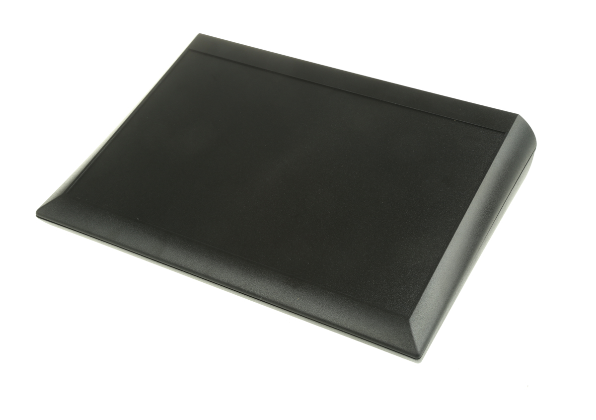 OKW Comptec Series Black ABS Desktop Enclosure Sloped Front, 290 mm 76 mm, 200 mm