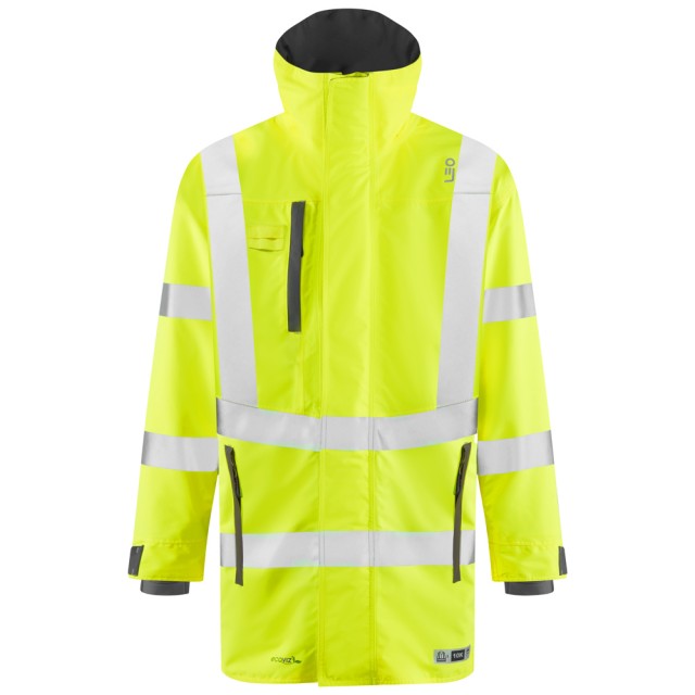 Leo Workwear EASTLEIGH Yellow Unisex Hi Vis Jacket, 2XL