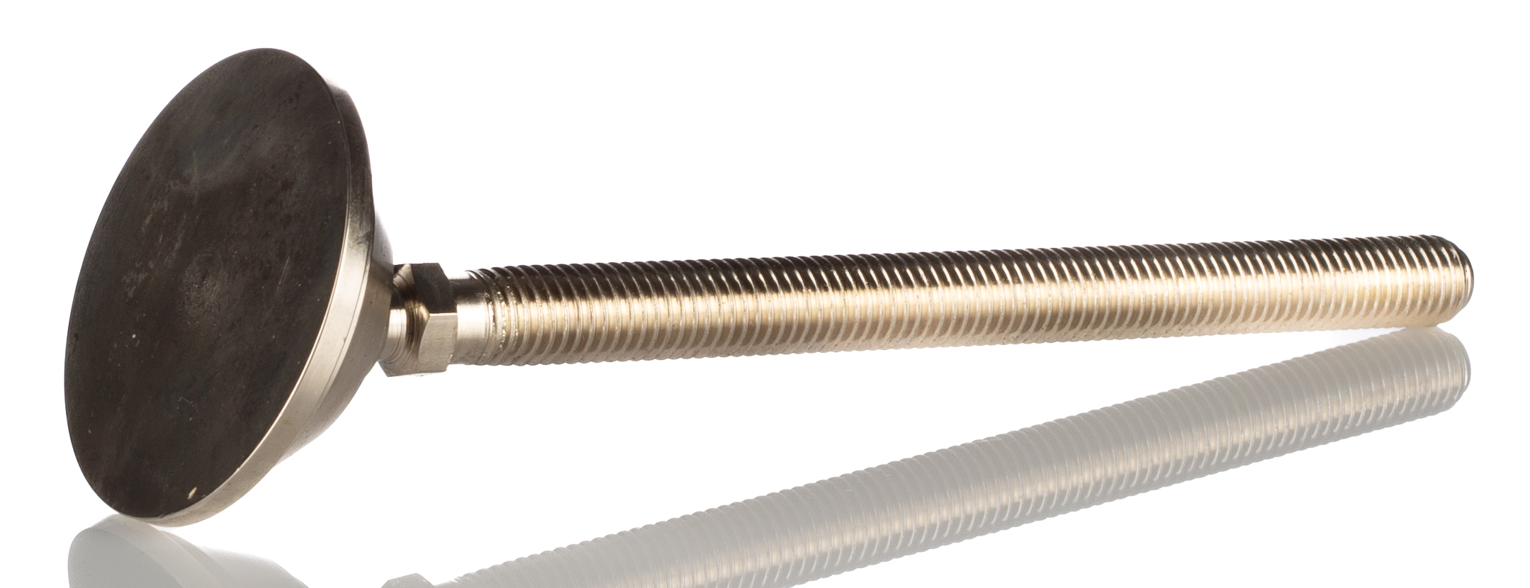 a070005 Nu-Tech Engineering M12 55 mm Dia. Adjustable Foot, Nickel Plated Steel, 1000 kg Static Load Capacity 10 ° Tilt Angle