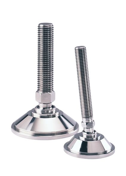 Nu-Tech Engineering M20 100 mm Dia. Adjustable Foot, Steel, 2000 kg Static Load Capacity 10 ° Tilt Angle