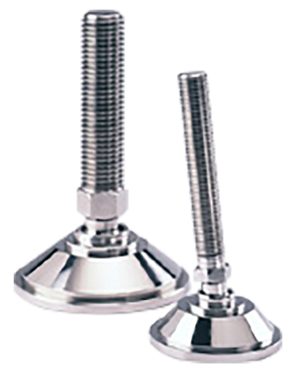 Nu-Tech Engineering M16 70 mm Dia. Adjustable Foot, Stainless Steel, 2000 kg Static Load Capacity 10 ° Tilt Angle
