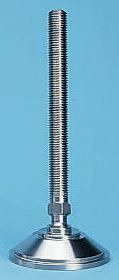 Nu-Tech Engineering M24 100 mm Dia. Adjustable Foot, Stainless Steel, 4000 kg Static Load Capacity 10 ° Tilt Angle