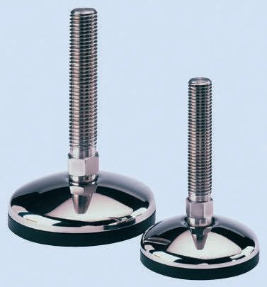 Nu-Tech Engineering M20 75 mm Dia. Adjustable Foot, Stainless Steel, 1750 kg Static Load Capacity 10 ° Tilt Angle