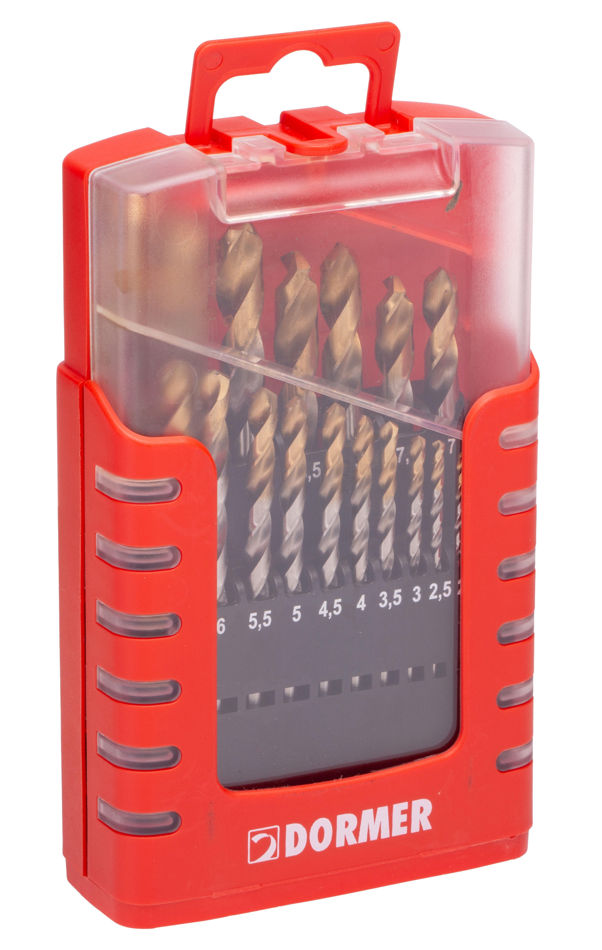 Dormer 19-Piece Jobber Drill Set for Multi-Material, 10 mm Max, 1 mm Min, High Speed Steel Bits