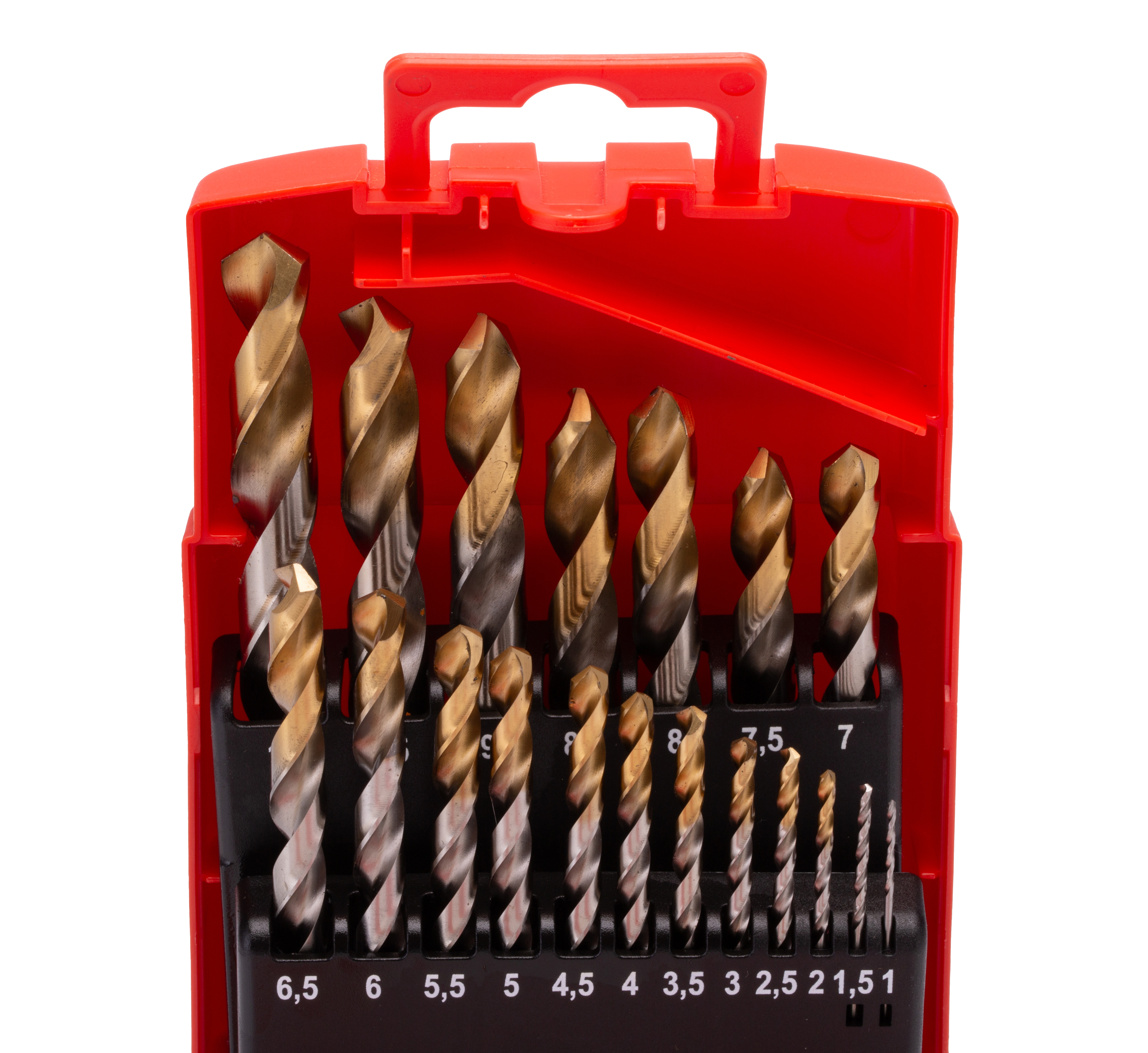 a087201 Dormer 19-Piece Jobber Drill Set for Multi-Material, 10 mm Max, 1 mm Min, High Speed Steel Bits