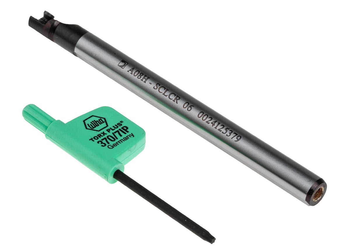 Pramet Lathe Tool Holder for Use with CC Inserts, 6 mm Height, 95 ° Approach, 100 mm Length
