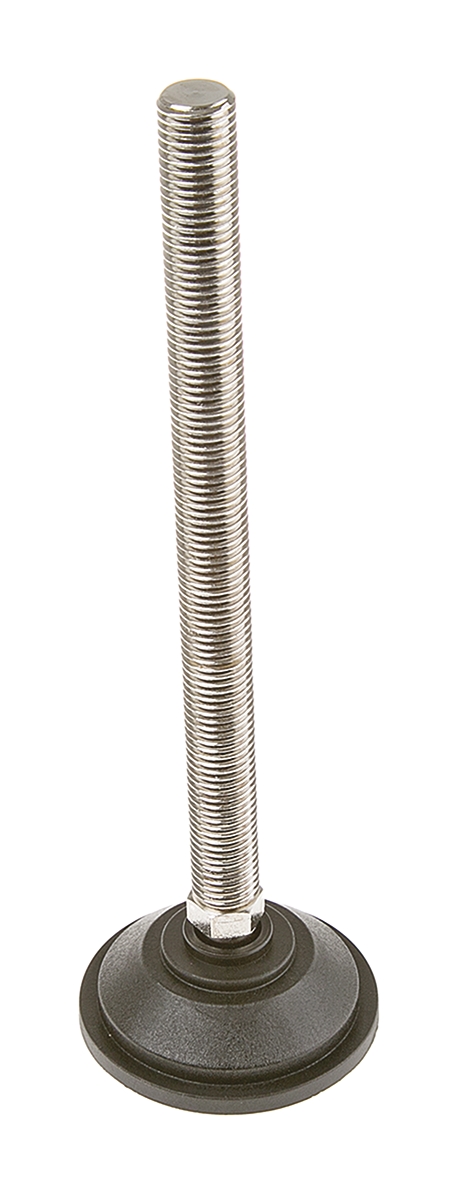 Nu-Tech Engineering M16 70 mm Dia. Adjustable Foot, Nickel Plated Steel, 1500 kg Static Load Capacity 10 ° Tilt Angle