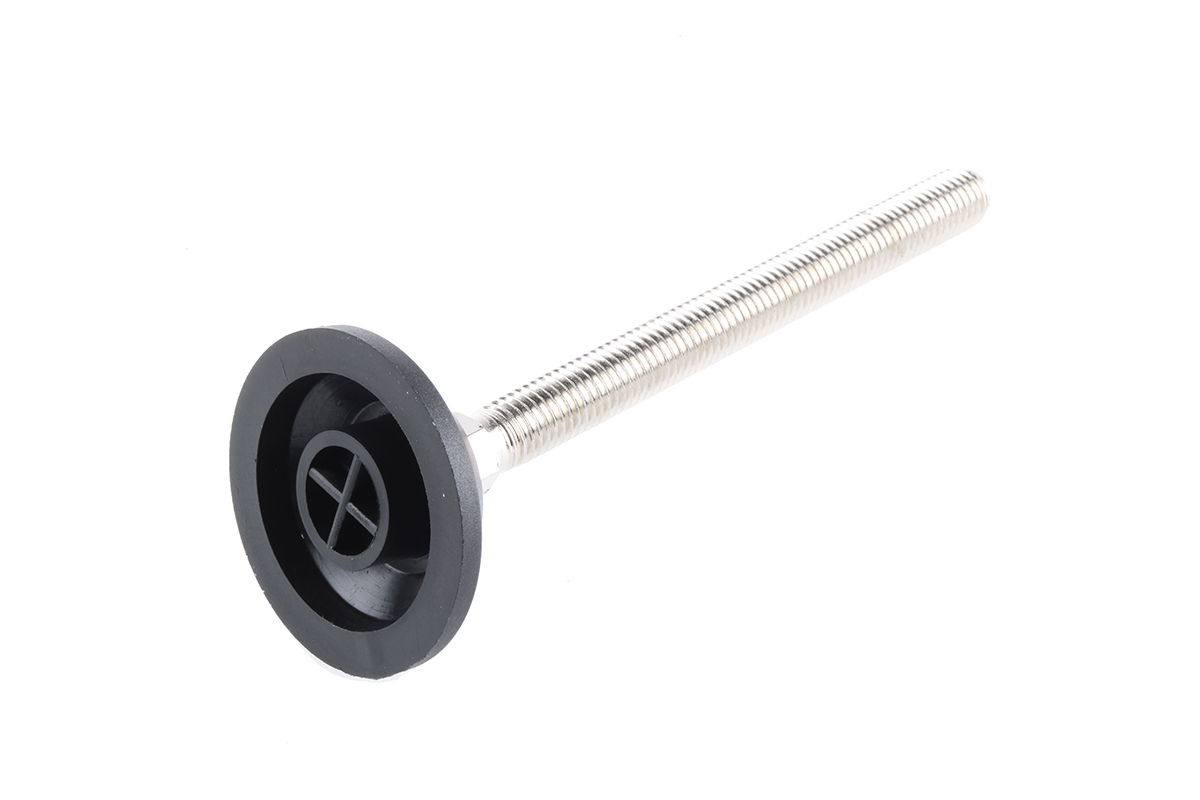 a090021 Nu-Tech Engineering M12 55 mm Dia. Adjustable Foot, Nickel Plated Steel, 600 kg Static Load Capacity 10 ° Tilt Angle