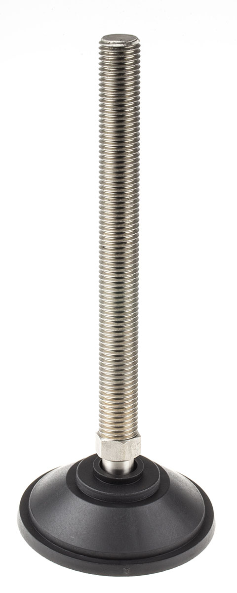 Nu-Tech Engineering M20 100 mm Dia. Adjustable Foot, Stainless Steel, 2000 kg Static Load Capacity 10 ° Tilt Angle