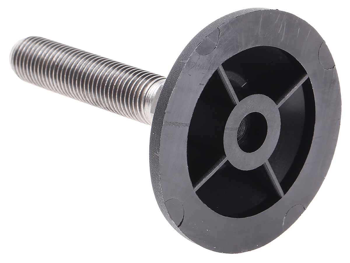 Nu-Tech Engineering M16 70 mm Dia. Adjustable Foot, Stainless Steel, 1500 kg Static Load Capacity 10 ° Tilt Angle