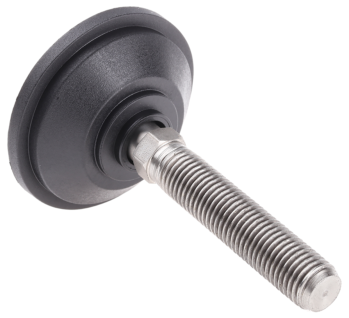 a095005 Nu-Tech Engineering M16 70 mm Dia. Adjustable Foot, Stainless Steel, 1500 kg Static Load Capacity 10 ° Tilt Angle
