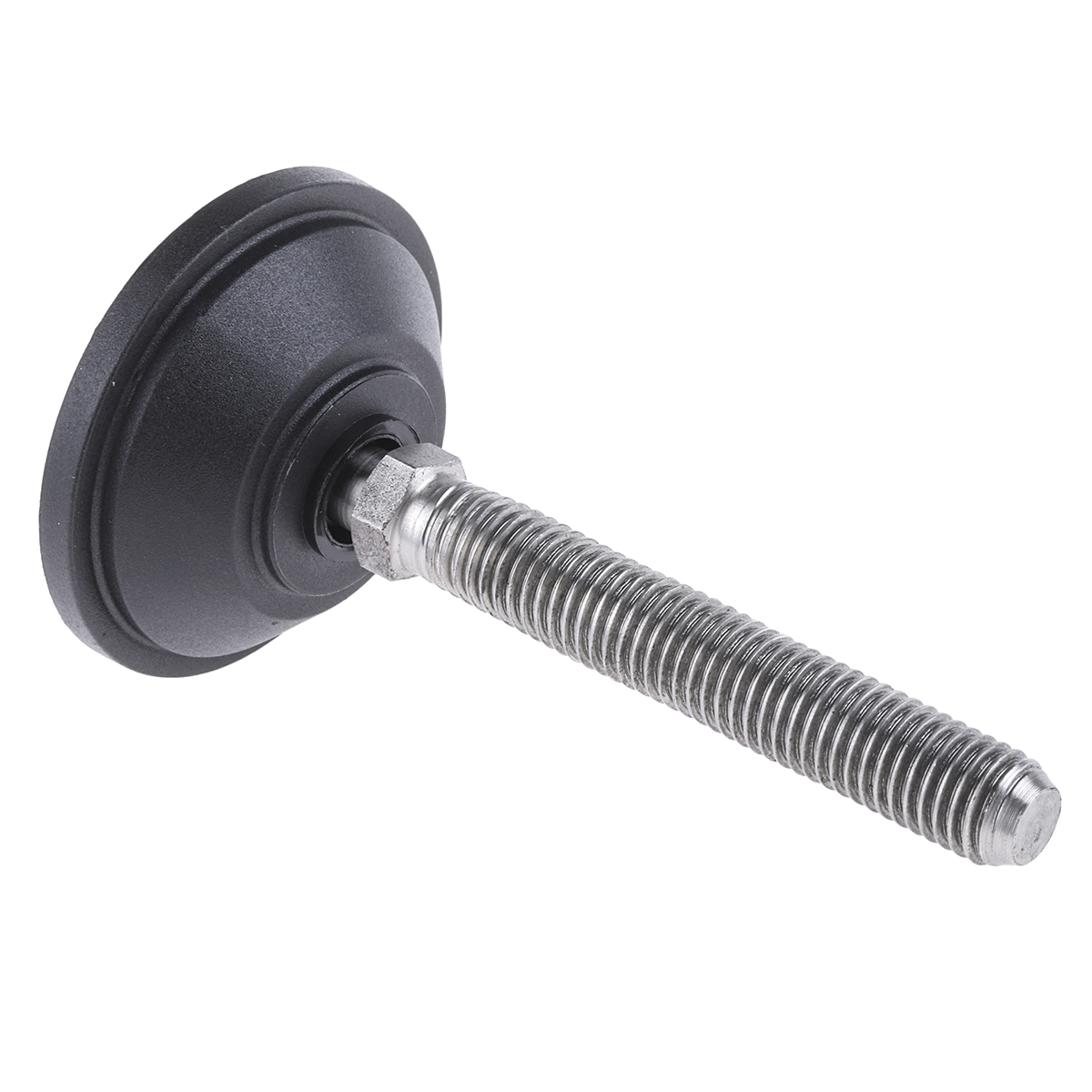 a095029 Nu-Tech Engineering M12 55 mm Dia. Adjustable Foot, Stainless Steel, 600 kg Static Load Capacity 10 ° Tilt Angle