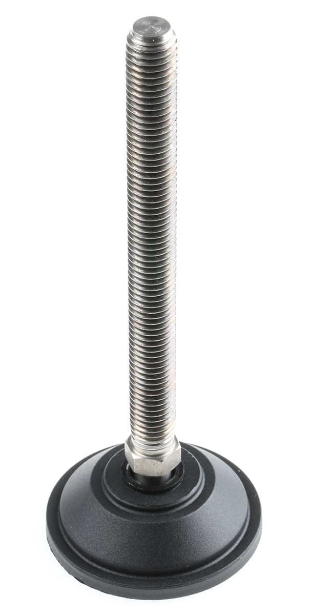 Nu-Tech Engineering M12 55 mm Dia. Adjustable Foot, Stainless Steel, 600 kg Static Load Capacity 10 ° Tilt Angle