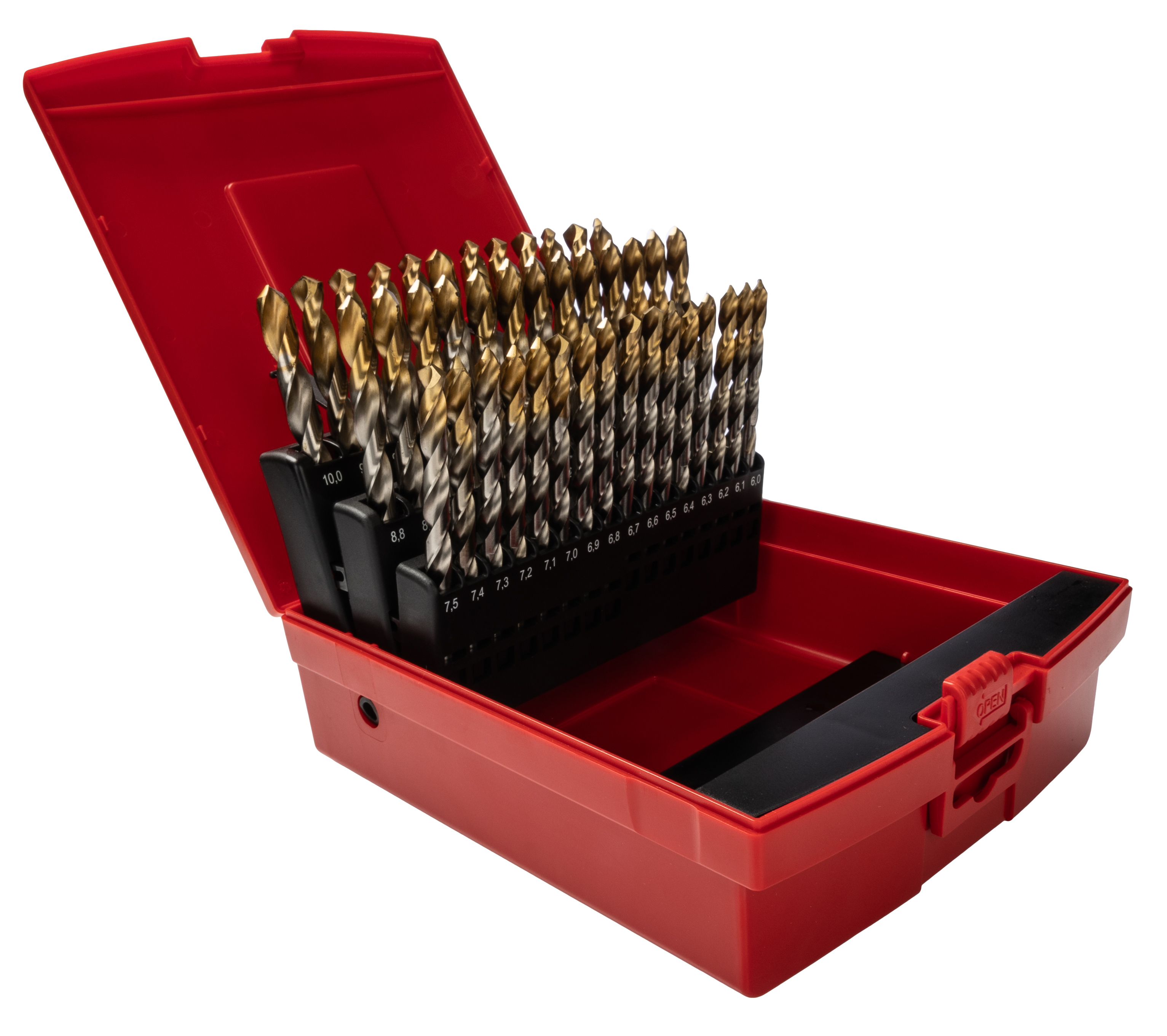 Dormer 41-Piece Jobber Drill Set for Multi-Material, 10 mm Max, 6 mm Min, High Speed Steel Bits