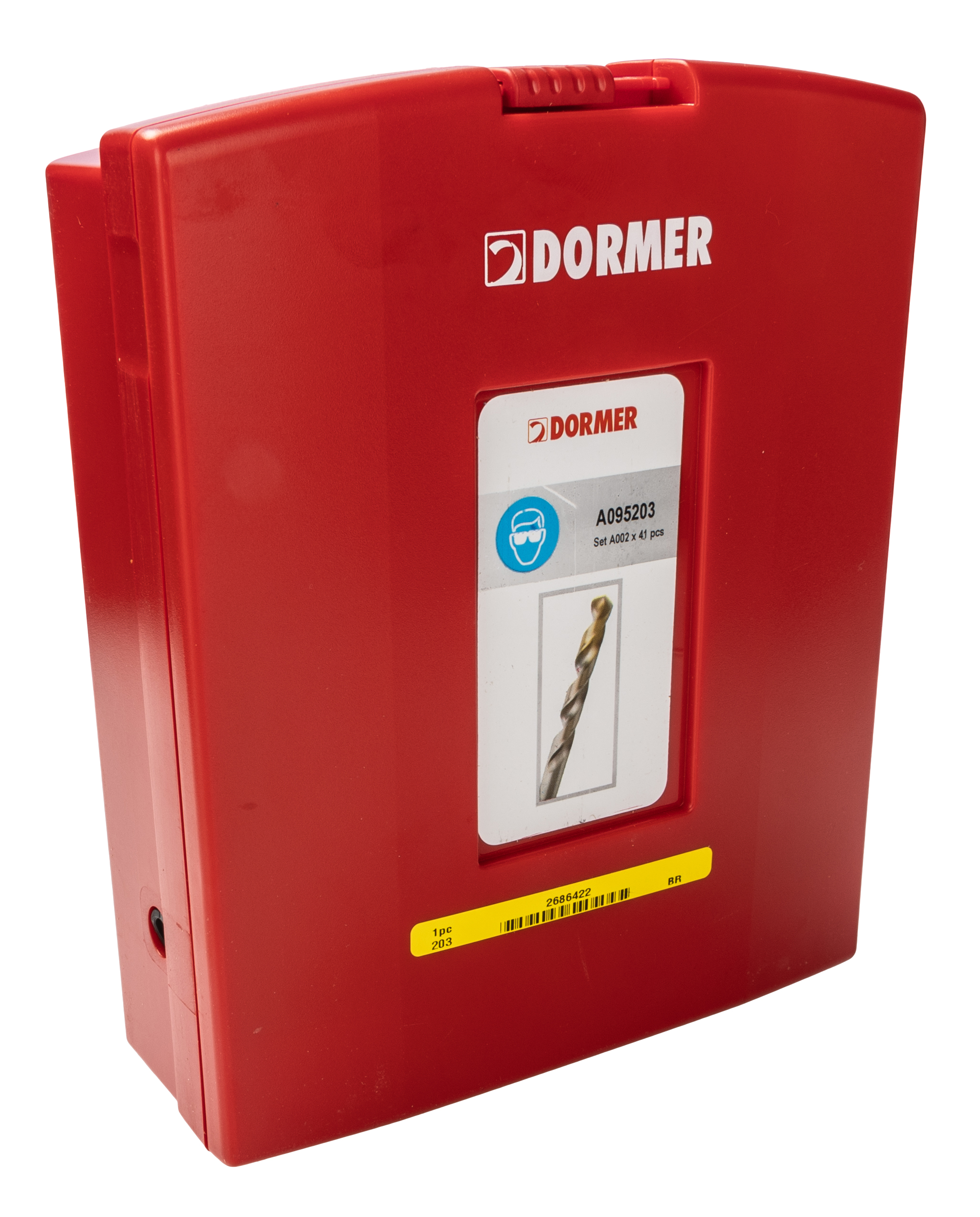 a095203 Dormer 41-Piece Jobber Drill Set for Multi-Material, 10 mm Max, 6 mm Min, High Speed Steel Bits