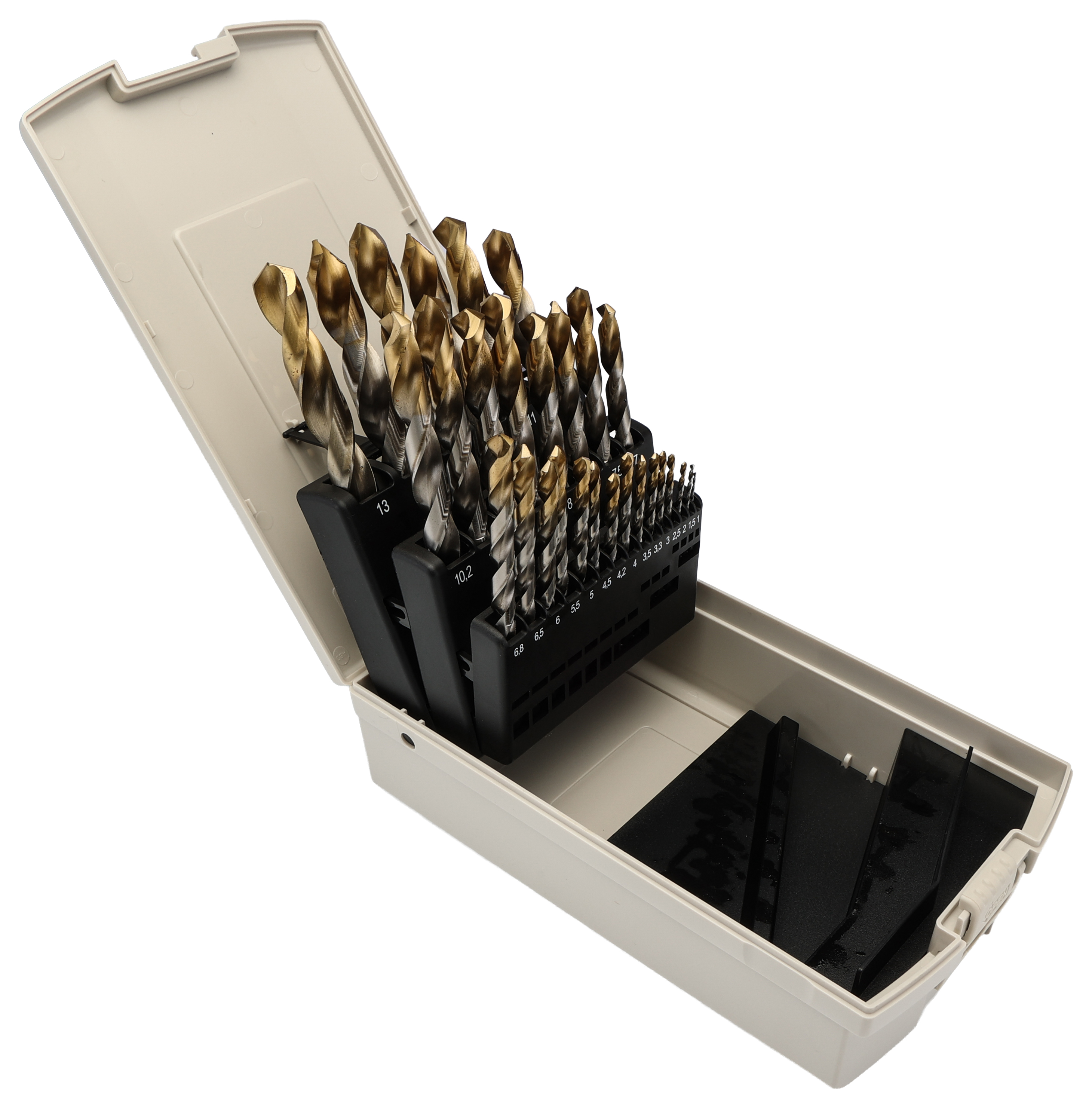 a095206 Dormer 29-Piece Jobber Drill Set for Multi-Material, 13 mm Max, 1 mm Min, High Speed Steel Bits