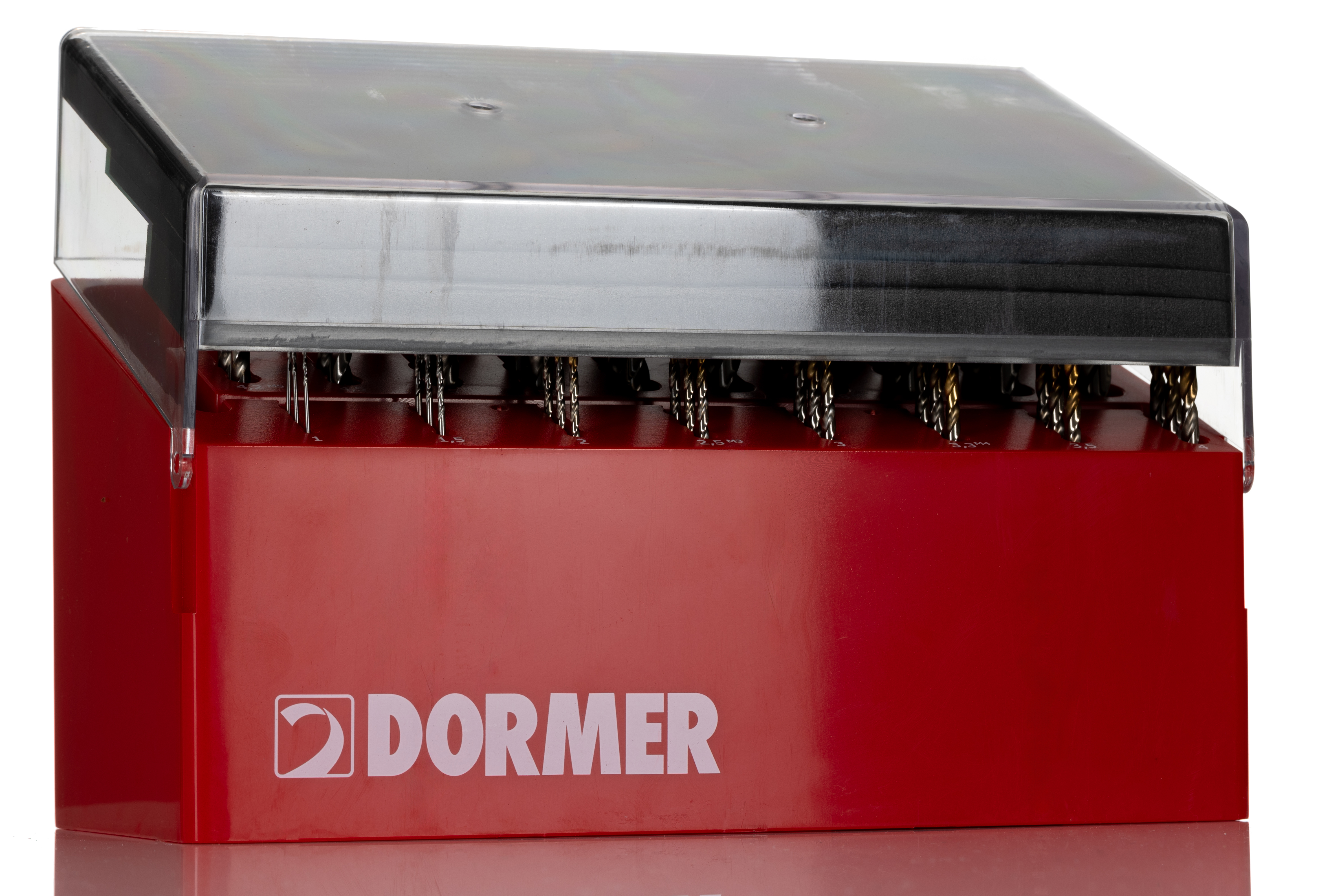 Dormer 55-Piece Jobber Drill Set for Multi-Material, 13 mm Max, 1 mm Min, High Speed Steel Bits
