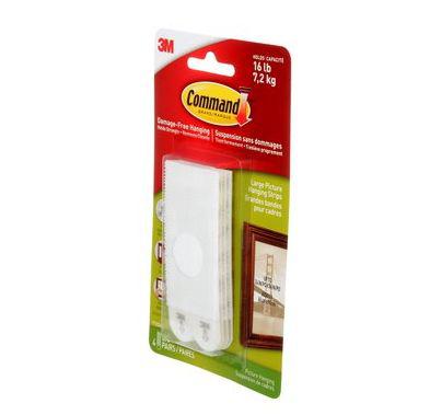 17206bl 3M Adhesive White Hook & Loop Tape, 19mm x 92.7mm