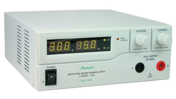 Manson HCS-3300 Series Digital Bench Power Supply, 1 → 16V dc, 0 → 30A, 1-Output, 480W