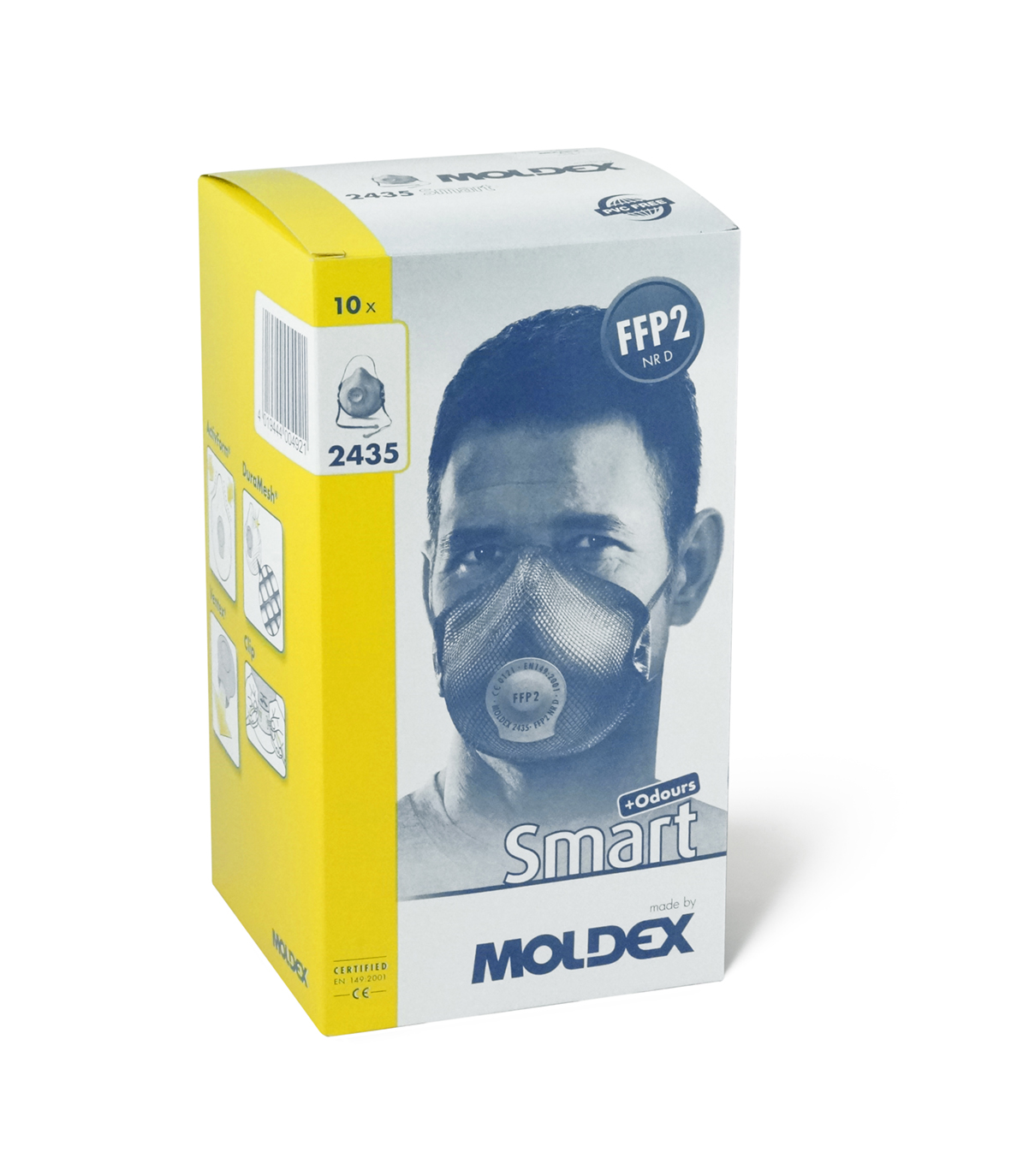 m20-2535 Moldex Moldex Smart Series Disposable Respirator for General Purpose Protection, FFP3, Valved, Moulded 10 per Package