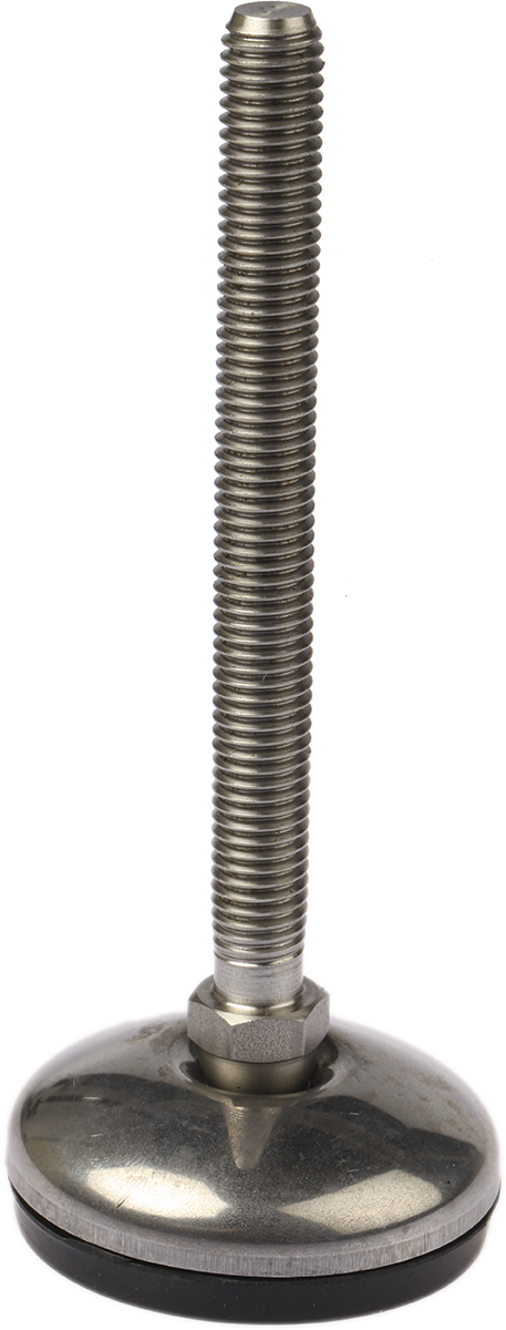 Nu-Tech Engineering M10 50 mm Dia. Adjustable Foot, Stainless Steel, 350 kg Static Load Capacity 3.5 ° Tilt Angle