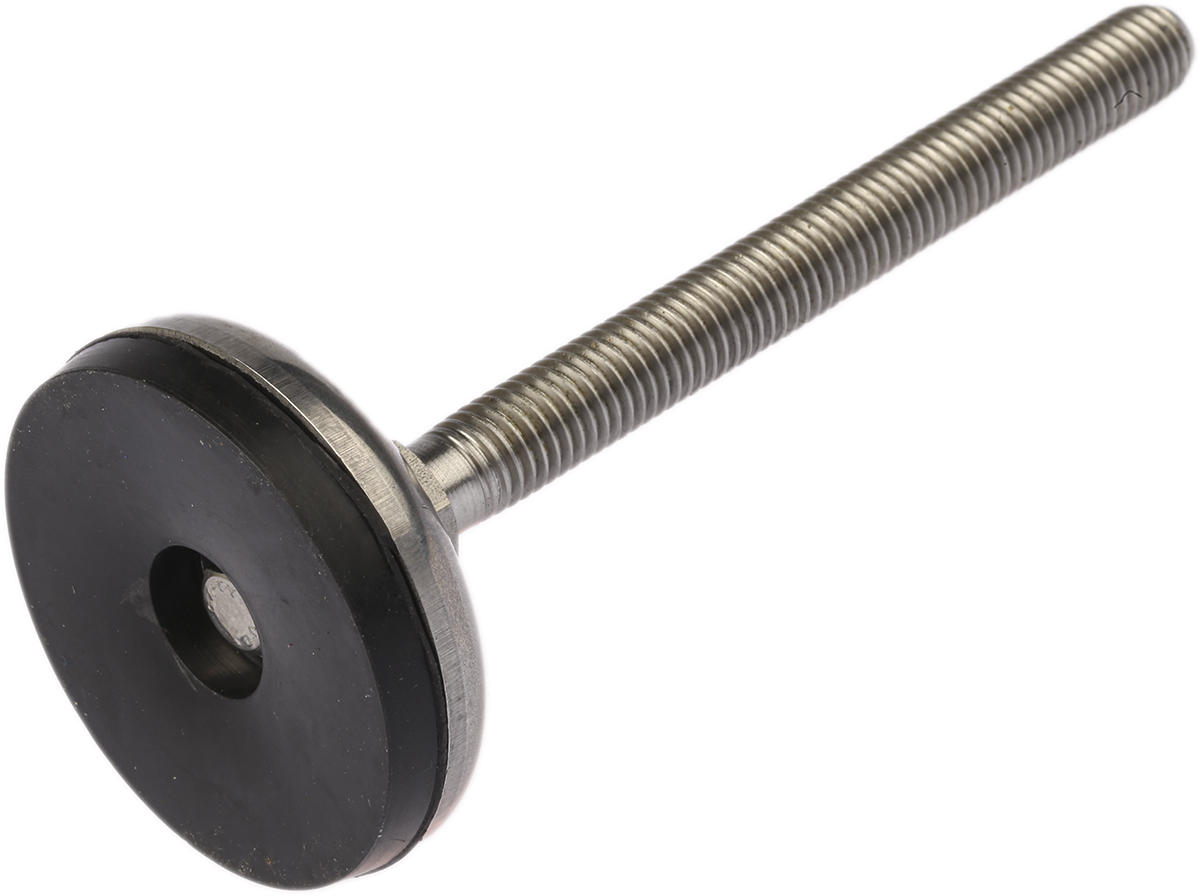 a105003 Nu-Tech Engineering M10 50 mm Dia. Adjustable Foot, Stainless Steel, 350 kg Static Load Capacity 3.5 ° Tilt Angle