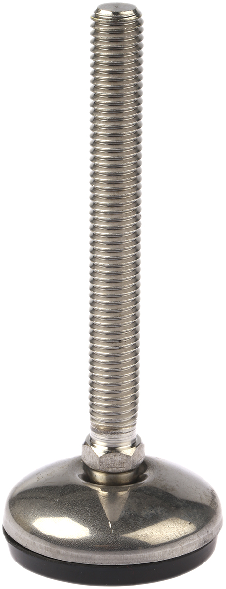 Nu-Tech Engineering M12 50 mm Dia. Adjustable Foot, Stainless Steel, 350 kg Static Load Capacity 3.5 ° Tilt Angle