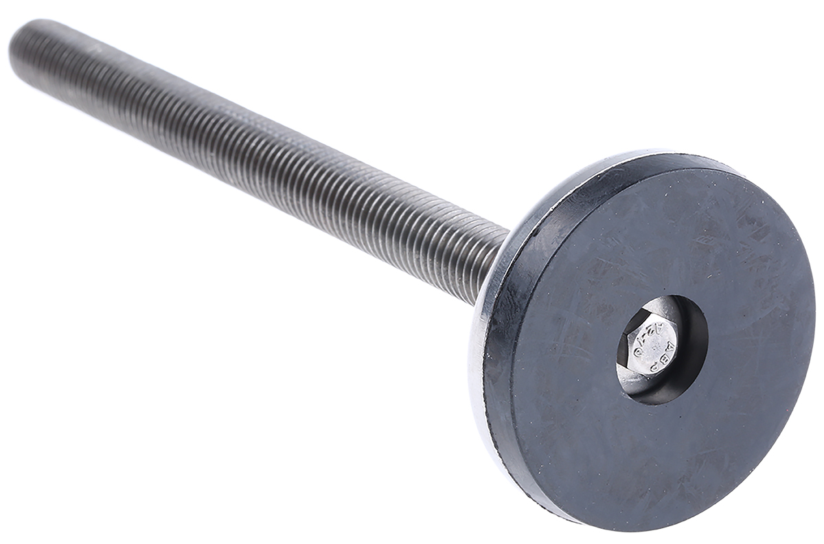 a105008 Nu-Tech Engineering M12 50 mm Dia. Adjustable Foot, Stainless Steel, 350 kg Static Load Capacity 3.5 ° Tilt Angle