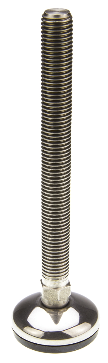 a105013 Nu-Tech Engineering M16 50 mm Dia. Adjustable Foot, Stainless Steel, 350 kg Static Load Capacity 3.5 ° Tilt Angle