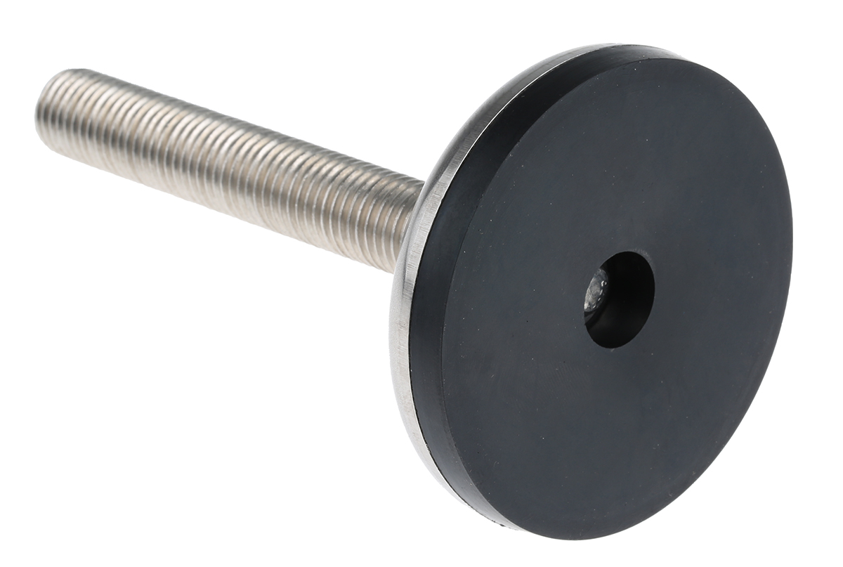 a105016 Nu-Tech Engineering M16 50 mm Dia. Adjustable Foot, Stainless Steel, 750 kg Static Load Capacity 3.5 ° Tilt Angle