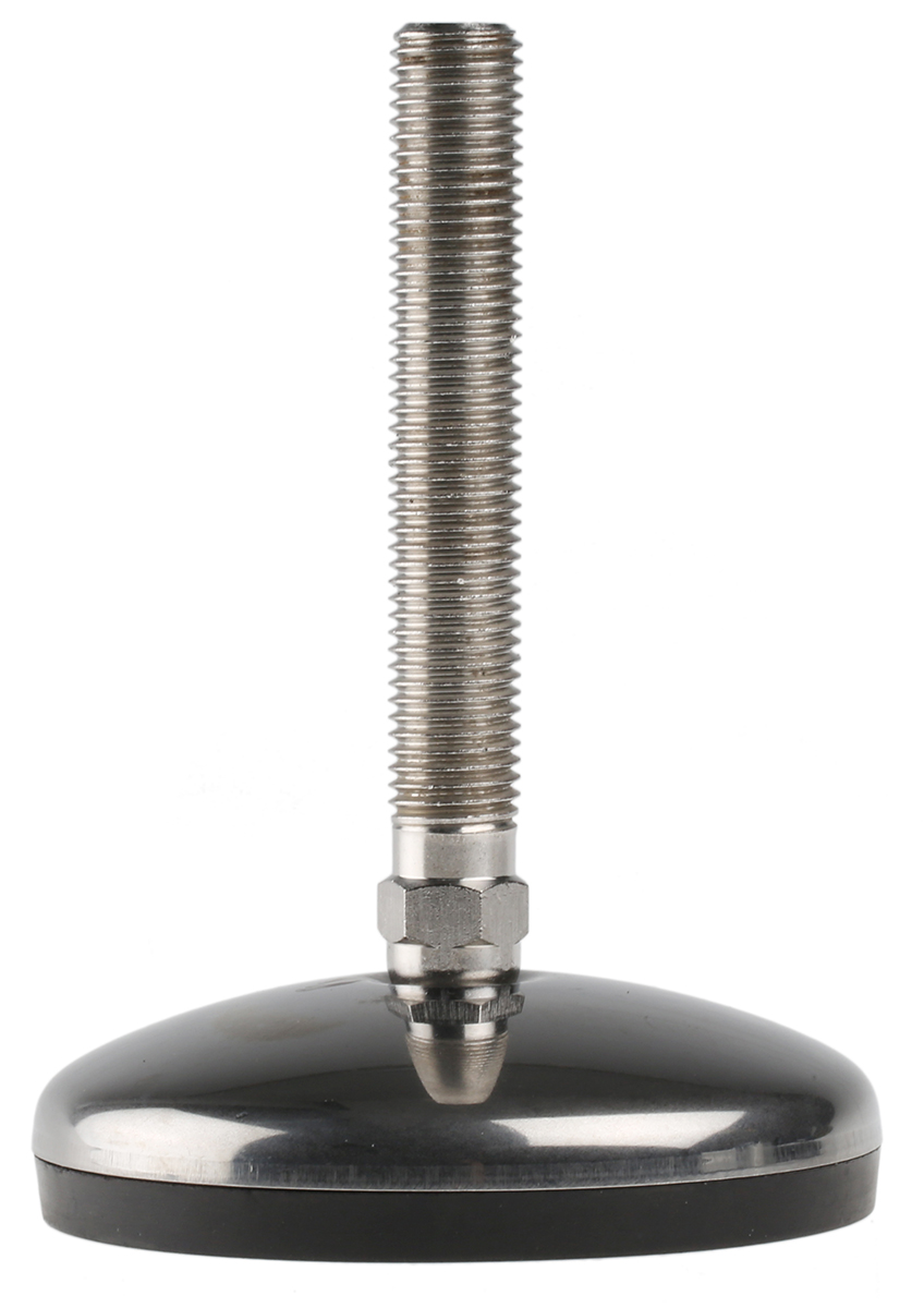 a105022 Nu-Tech Engineering M16 100 mm Dia. Adjustable Foot, Stainless Steel, 1000 kg Static Load Capacity 3.5 ° Tilt Angle