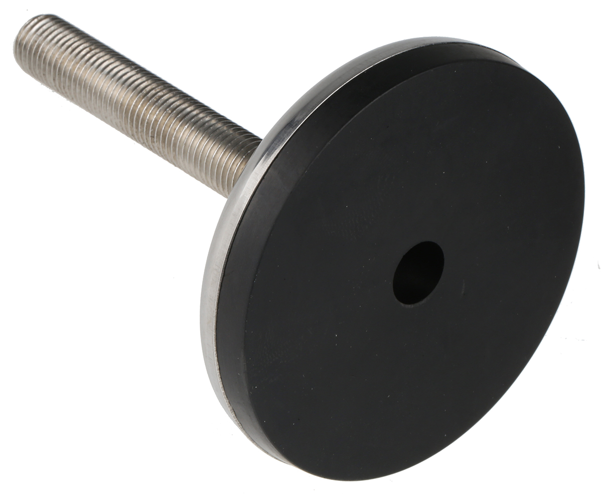 a105022 Nu-Tech Engineering M16 100 mm Dia. Adjustable Foot, Stainless Steel, 1000 kg Static Load Capacity 3.5 ° Tilt Angle