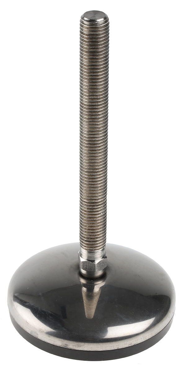 Nu-Tech Engineering M16 100 mm Dia. Adjustable Foot, Stainless Steel, 1000 kg Static Load Capacity 3.5 ° Tilt Angle