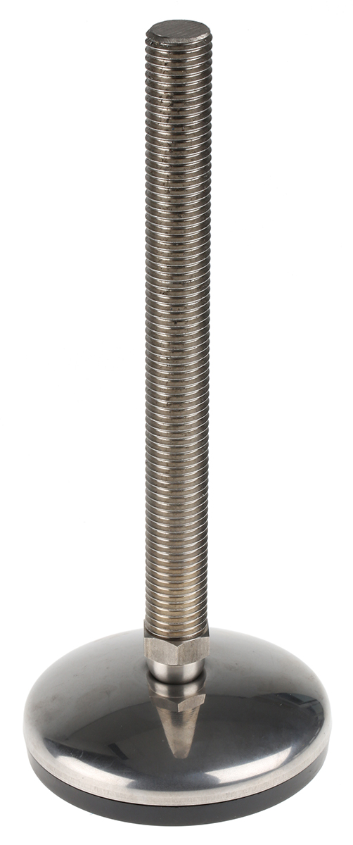 Nu-Tech Engineering M20 100 mm Dia. Adjustable Foot, Stainless Steel, 1000 kg Static Load Capacity 3.5 ° Tilt Angle