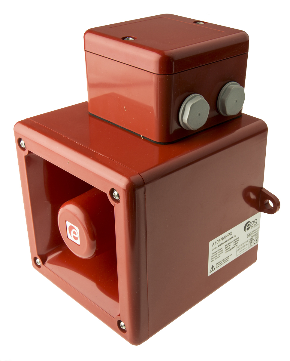 e2s Siren Surface 230V ac, IP66 110 dB @ 1m, AC, 45-Tone